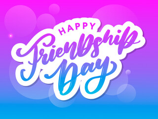 Happy Friendship Day greeting card. For poster, flyer, banner for website template, cards, posters, logo. Vector illustration.