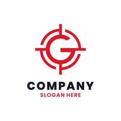 Letter G Target Logo Template Design. Vector illustration