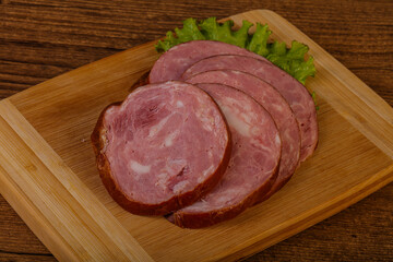 Slices of pork meat ham