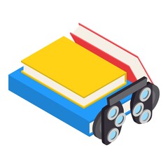 Phoropter icon. Isometric illustration of phoropter vector icon for web
