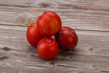 Ripe sweet tasty red plum