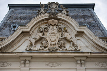 Architectural details at Festetics Palace in Keszthely - Hungary 