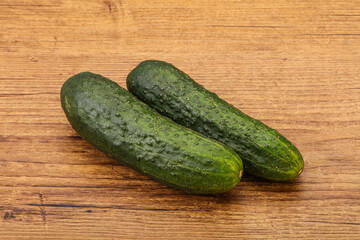Ripe organic natural green cucumber