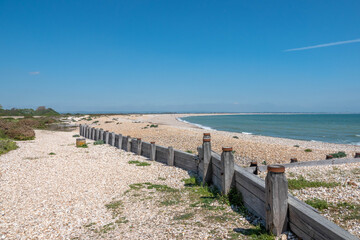 Fototapeta na wymiar deserted beach in Selsey England
