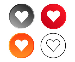 colorful heart icon set template.
