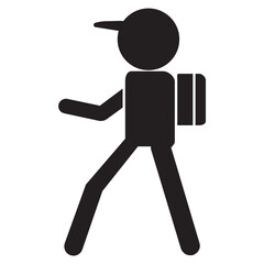backpacker glyph two tone icon
