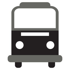 bus glyph two tone icon