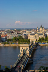 Landscape with the city of Budapest - Hungary seen from the hill. It is an image of the city from above