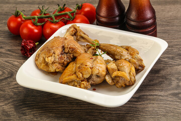 Rabbit stew in spicy sauce