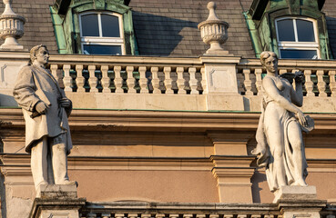Obraz premium Architectural details of old buildings in Budapest city - Hungary
