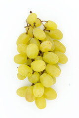 Grape branch, close-up, on a white background