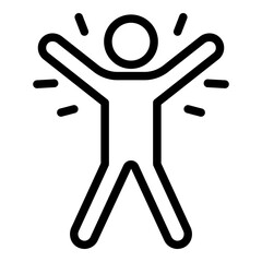 Healthy mental man icon. Outline Healthy mental man vector icon for web design isolated on white background