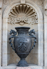 Architectural details of old buildings in Budapest city - Hungary