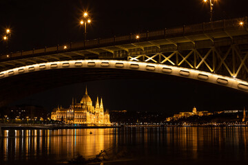 Parliament of Budapest - Hungary illuminated at night