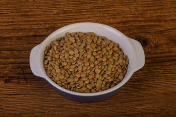 Vegan cuisine - Dry lentil heap