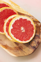 Grapefruit put on background