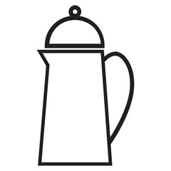 espresso coffee pot line icon