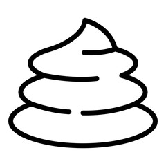 Dog shit icon. Outline Dog shit vector icon for web design isolated on white background