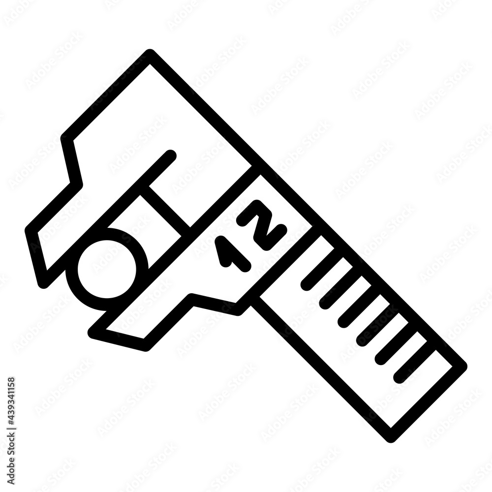 Poster digital micrometer device icon. outline digital micrometer device vector icon for web design isolate
