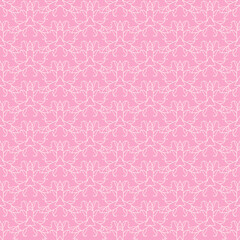Bright background pattern of floral decorative elements pink background, wallpaper. Seamless pattern, texture. Vector image