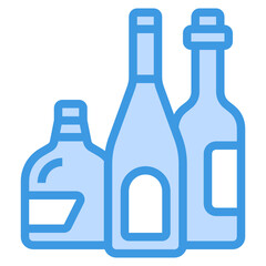 Alcohol blue line icon