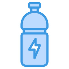 Energy Drink blue line icon