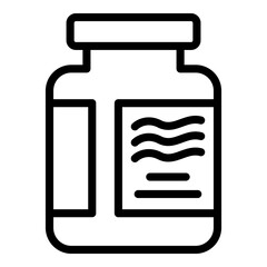 Curly hair conditioner jar icon. Outline Curly hair conditioner jar vector icon for web design isolated on white background