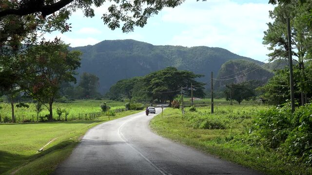 Main Scenic Road At The Vinales Valley. Pinar Del Rio, Cuba