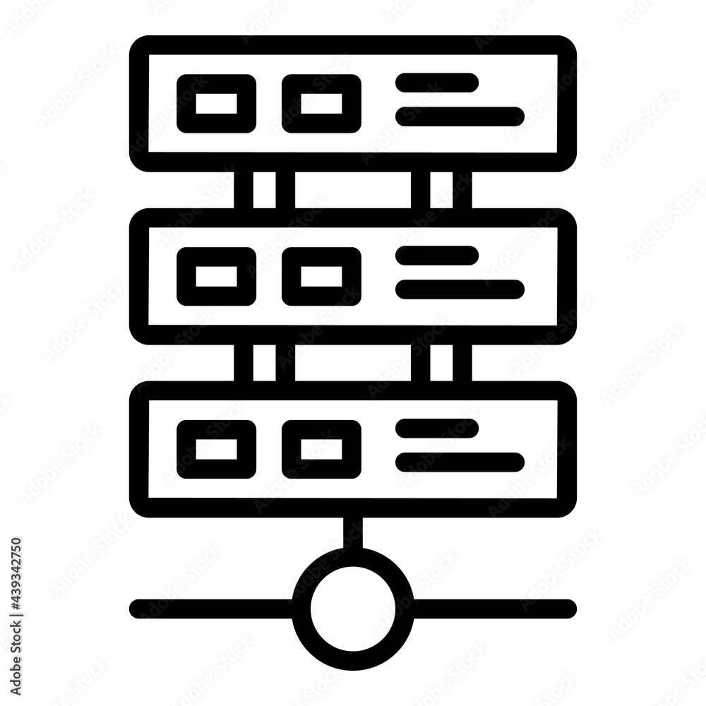 Poster internet server icon. outline internet server vector icon for web design isolated on white backgroun