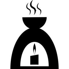 oil burner glyph icon