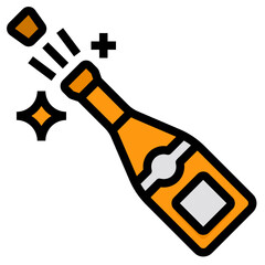 Champagne line icon