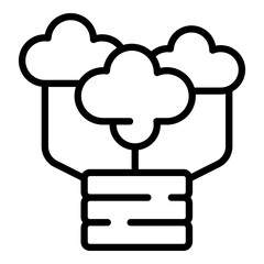 Network data icon. Outline Network data vector icon for web design isolated on white background