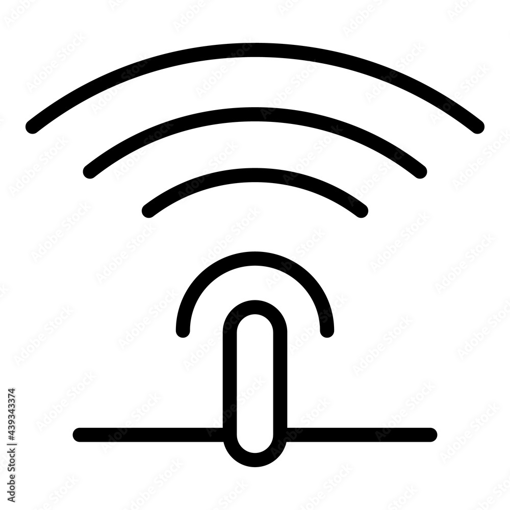 Poster wifi router point icon. outline wifi router point vector icon for web design isolated on white backg