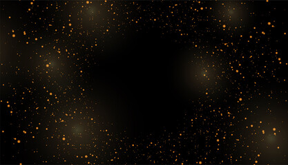 Golden shiny sparkling dots abstract vector background