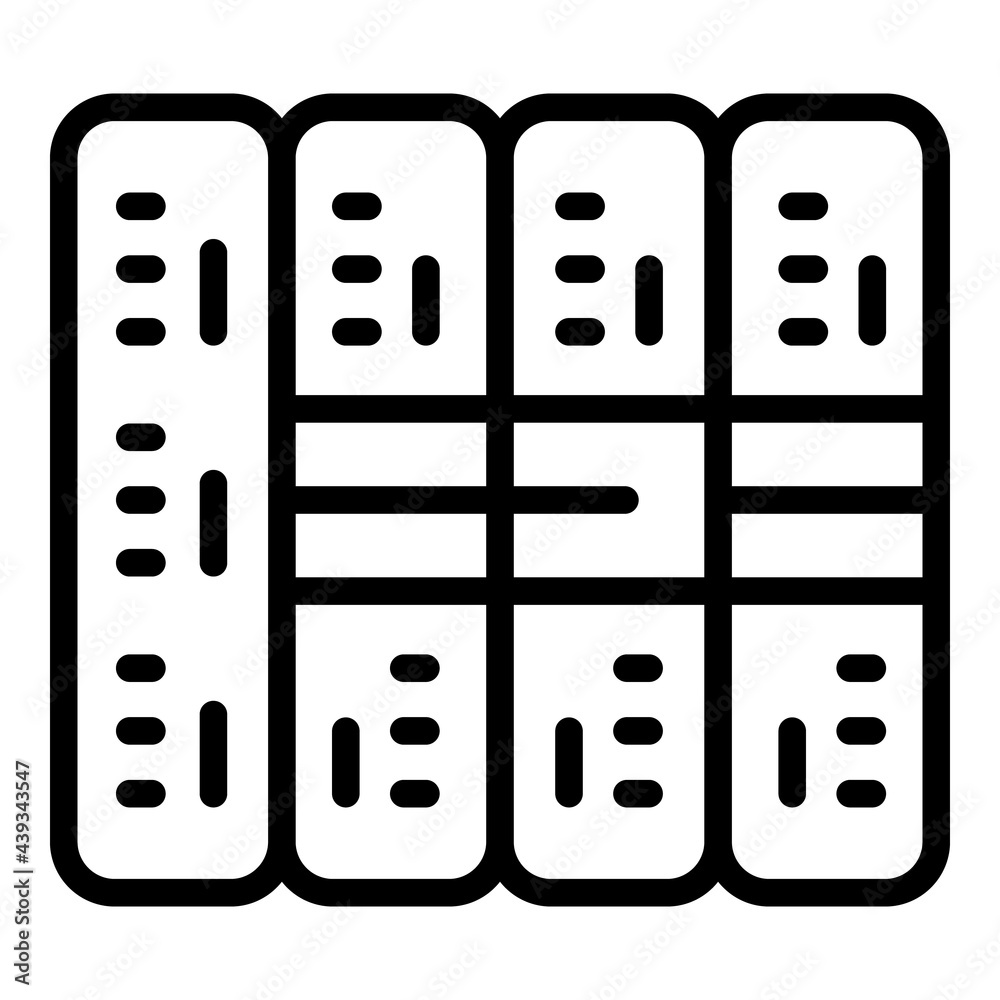Poster server stack internet icon. outline server stack internet vector icon for web design isolated on whi