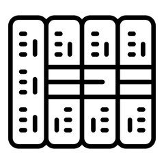 Server stack internet icon. Outline Server stack internet vector icon for web design isolated on white background