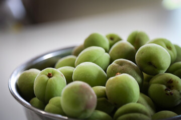 Japanese apricot in a bowl