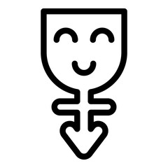 Gender identity discrimination icon. Outline Gender identity discrimination vector icon for web design isolated on white background