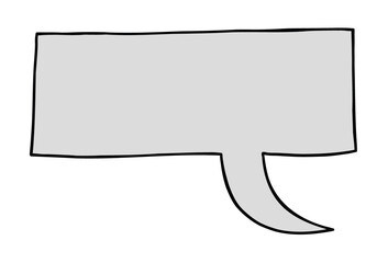 Cartoon vector illustration of blank speech bubble