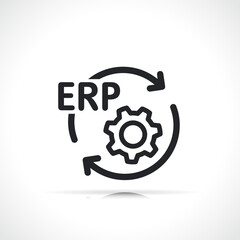 enterprise resource planing or erp line icon