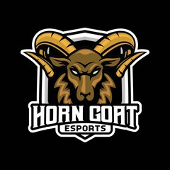 Goat Mascot Gaming Esport Logo Design