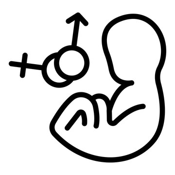 Baby embrion icon. Outline Baby embrion vector icon for web design isolated on white background