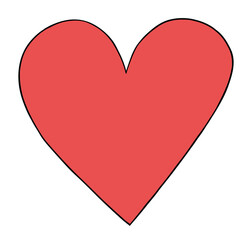 Cartoon vector illustration of heart symbol
