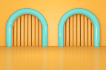 Room interior with Wall Background. 3D rendering ,3D illustration	
