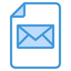 Mail blue line icon