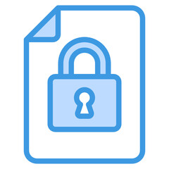 Protection blue line icon