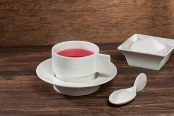 Health And Wellness Hot Drink Of Hydrolyzed Collagen.