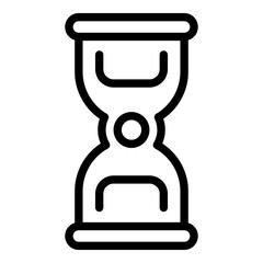 Hourglass search engine icon. Outline Hourglass search engine vector icon for web design isolated on white background