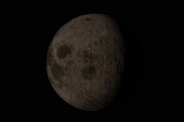 Closeup of full moon, taken 3d-illustration 3d-rendering