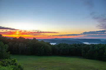 sunrise over the mountains